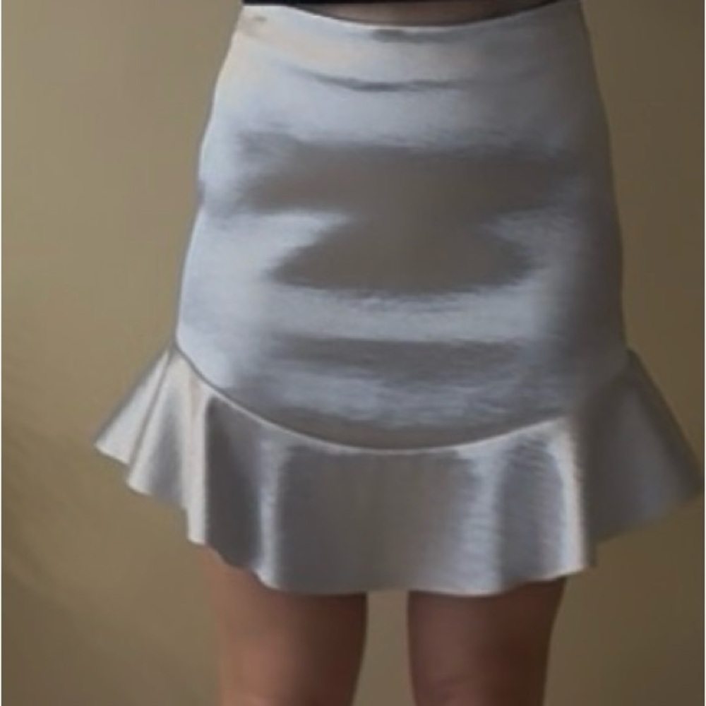 H&M Shimmering Silver Mini Skirt